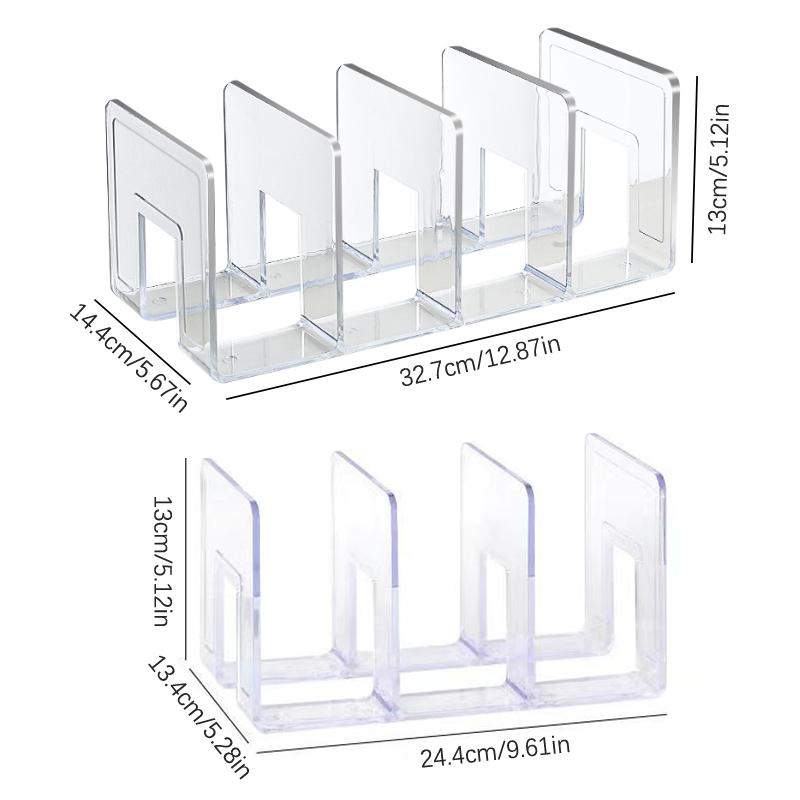 Transparenter Trennregal-Taschen-Aufbewahrungsregal-Handtaschen-Kleiderschrank-Buchstützen-Ständer-Bücherregal-Ordnungsschrank-Trennwand-Vitrine