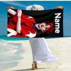 Personalized customized proof beach towel with TOP lands boy group Zhu Zhixin pattern - soft, absorbent,quick-drying,perfect swimming,camping&bathing