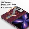 Magnetic Fold Bracket Phone Case For Iphone Duo Fold Leather 360° Rotating Stand For Magsafe Wireless Charging Back Cover