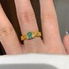 Classic Copper Alloy Zircon Ring Ladies Jewelry Wedding Promise Party Gift