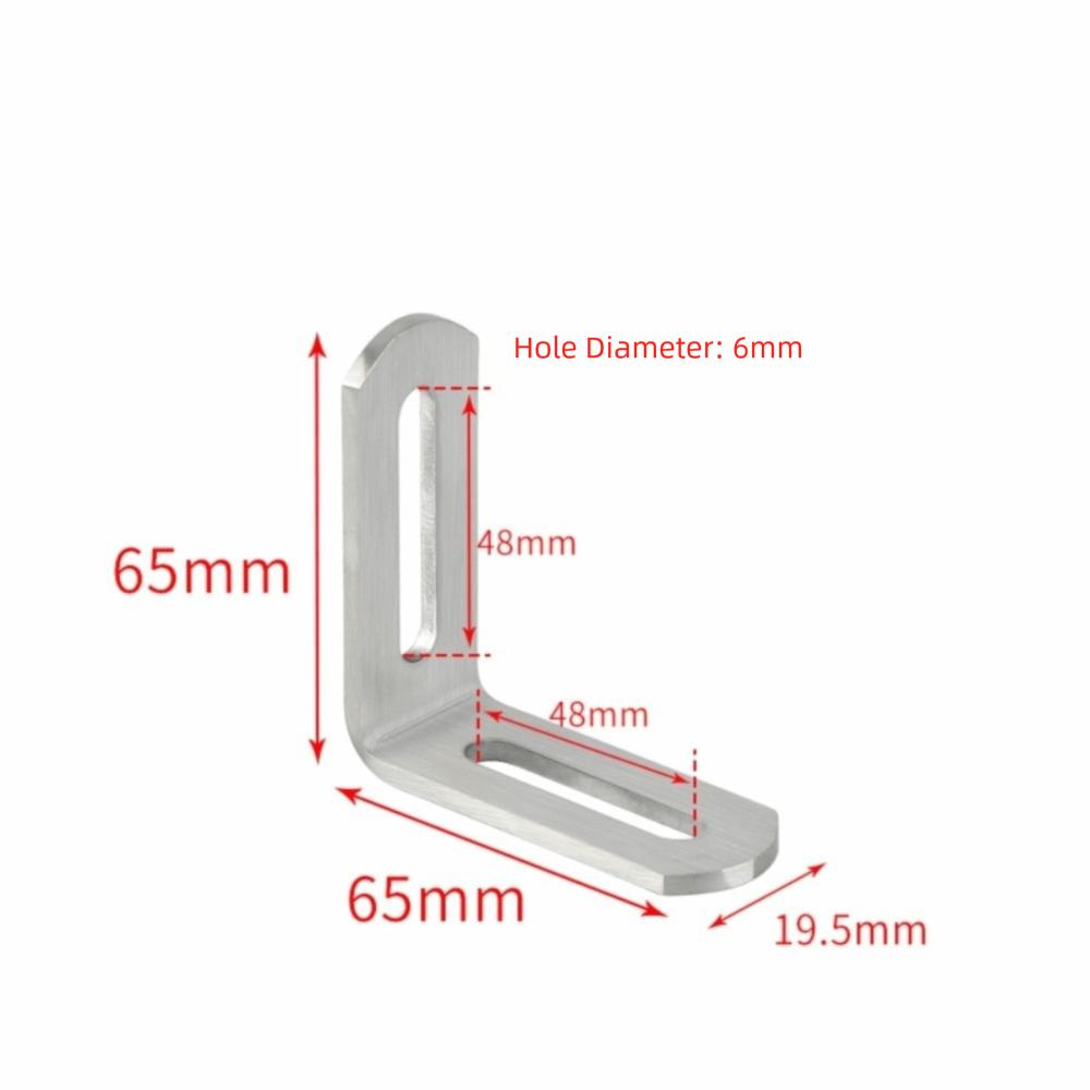 L-shaped Stainless Steel Angle Code Adjustable Load Bearing Right Angle Bracket Connector Furniture Fixer Shelf
