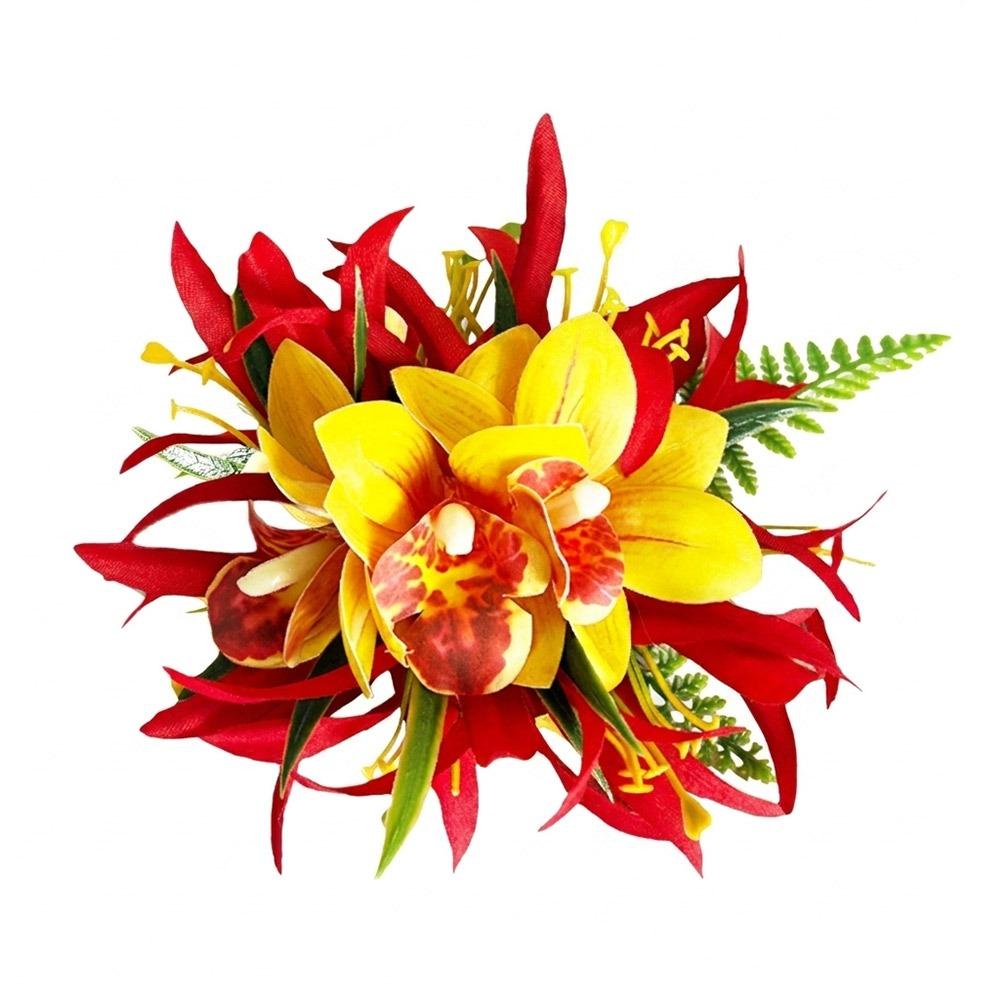 Large Side Clip Artificial Orchid Wedding Hair Accessories Cute Hair Clip  Bridal Barrette