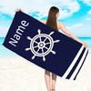 Asciugamano da Spiaggia Personalizzato a Strisce Nome/Logo Personalizzato Asciugamano in Microfibra Sottile Asciugatura Rapida Assorbente per Spiaggia Nuoto Yoga Bagno Sport