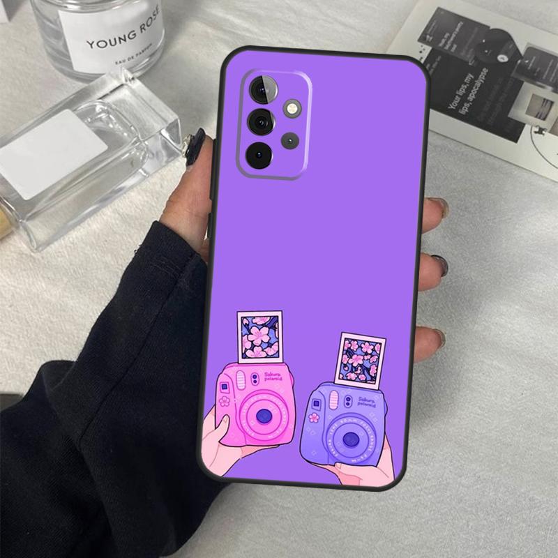 Purple aesthetic Case For Samsung Galaxy A13 A23 A33 A53 A17 A06 A16 A56 A36 A54 A34 A14 A52 A32 A15 A35 A55