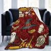 Flannel Fleece Modern Throw Blanket, Cartoon Style Koala Bears Blue Pattern Throw for Spring Recliner, Air Conditioning Blanket