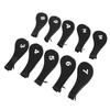 10 PCS Golf Club Head Covers Golf Iron Pole Zipper Hat Cover Club Protective Covers Black