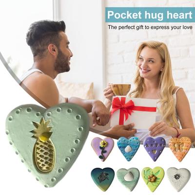 Taschenumarmung Herz Herzerwärmendes Harz Mini Herz Ornament Angstlinderung Umarmungsherz