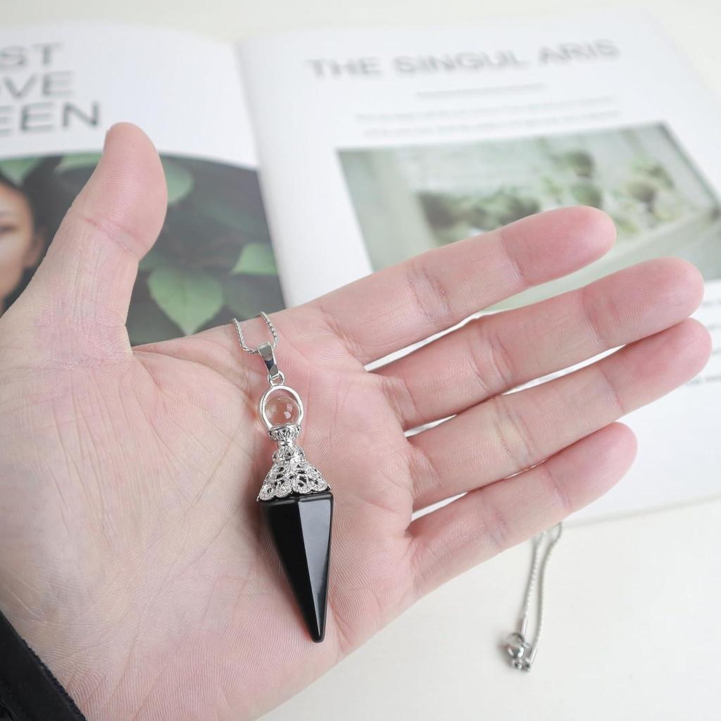 Retro European & American Crystal Hexagonal Pendulum Pendant