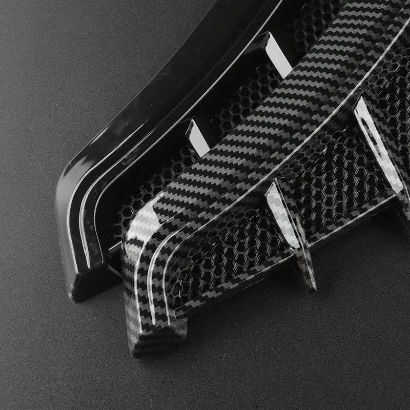 Pour BMW X1 Accessoires de voiture Noir Carbone Garde-boue de voiture Évents latéraux Prise d'air Grille Autocollant Couvercle