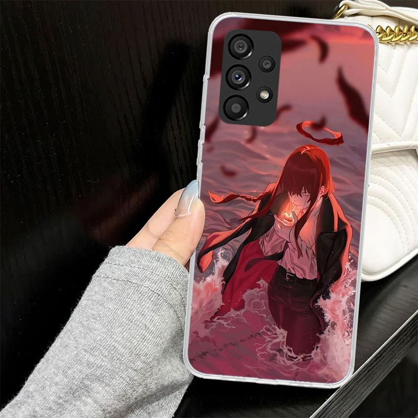 C-Chainsaw Mans Makima Case for Samsung Galaxy A52 A42 A32 A22 A12 A51 A50 A02S Phone Cover A41 A31 A21S A40 A30S A20E A10S A71