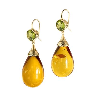 Orecchini a goccia placcati in oro Hecheng per donna - Eleganti, nobili, alla moda, in stile giapponese e coreano