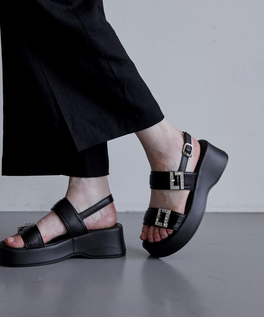 Spur Dune Double Belted Sandal 6.5Cm Strap Sandals -Ws9051 (2Color)