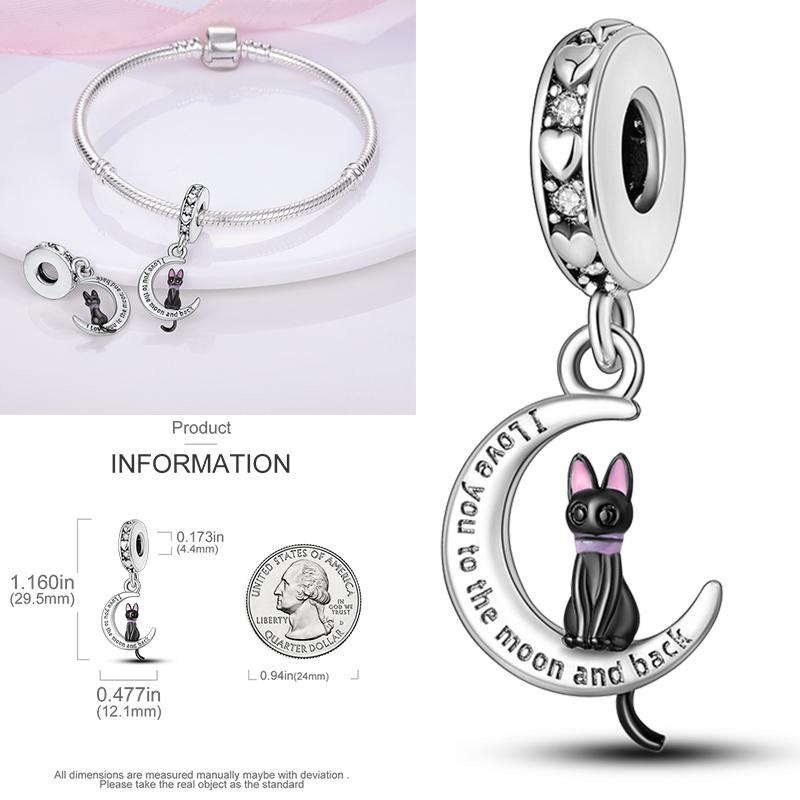 Charms Bead Copper Starlit Sky Moon Sun Earth Universe Charm Fit Bangle Bracelet Necklace Diy Jewelry