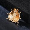 Weiman Red Insect Ladybug Brooches Luxury Women Fashion Rhinestone Crystal Gold Plated Alloy Customize Designer Brooch Pins