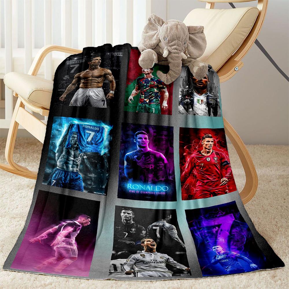 Cristiano Ronaldo Blanket Ultrasoft Perfect For Sofa Office Chair Bedding For All Seasons Digital Print Ideal Gift For Birthday Valentine'S Day