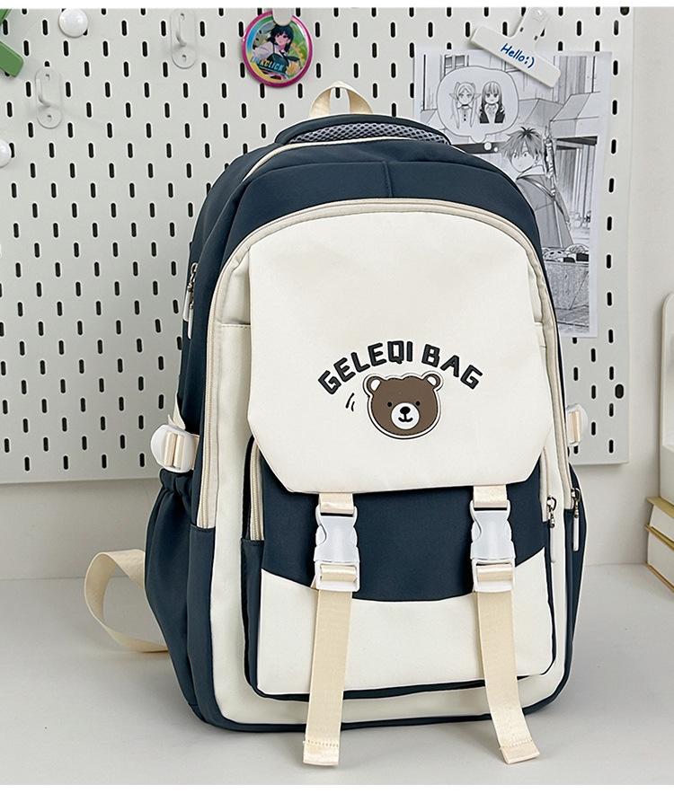 Elementary School Bag Girls Large Capacity Lightweight Campus Pink Casual Backpack