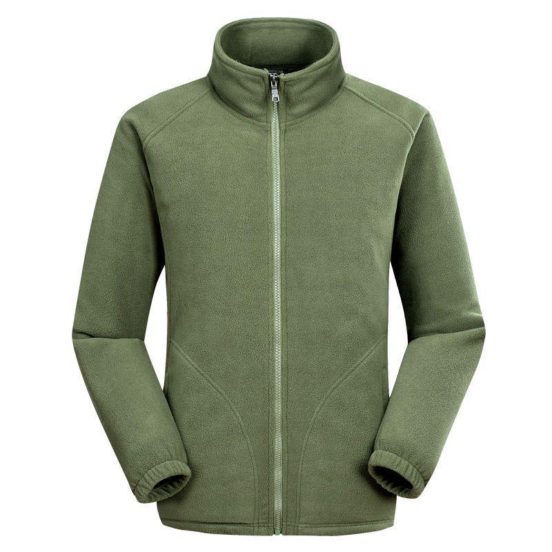 Men's Thick Velvet Fleece Stand-Up Collar Cardigan Jacket