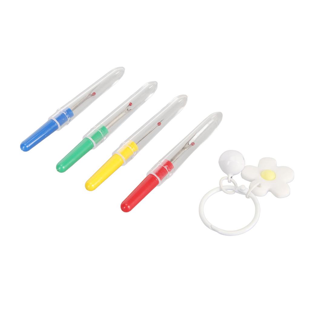 4Pcs Sewing Seam Rippers High Carbon Steel Ergonomic Handle Red Mini Ball Thread Remover for Sewing