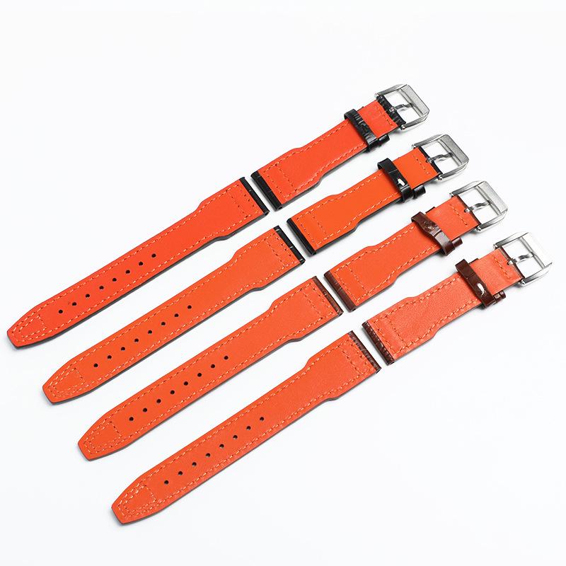 Wan Guo Top Layer Leather Bamboo Pattern Watch Strap for IW Little Prince Pilot Series (20mm, 21mm, 22mm)