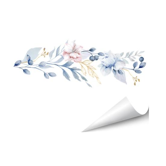 

Flowers Wall Decals Peel And Stick Removable Floral Art Wall Stickers for Living Room Girls Room Nursery Bedroom D