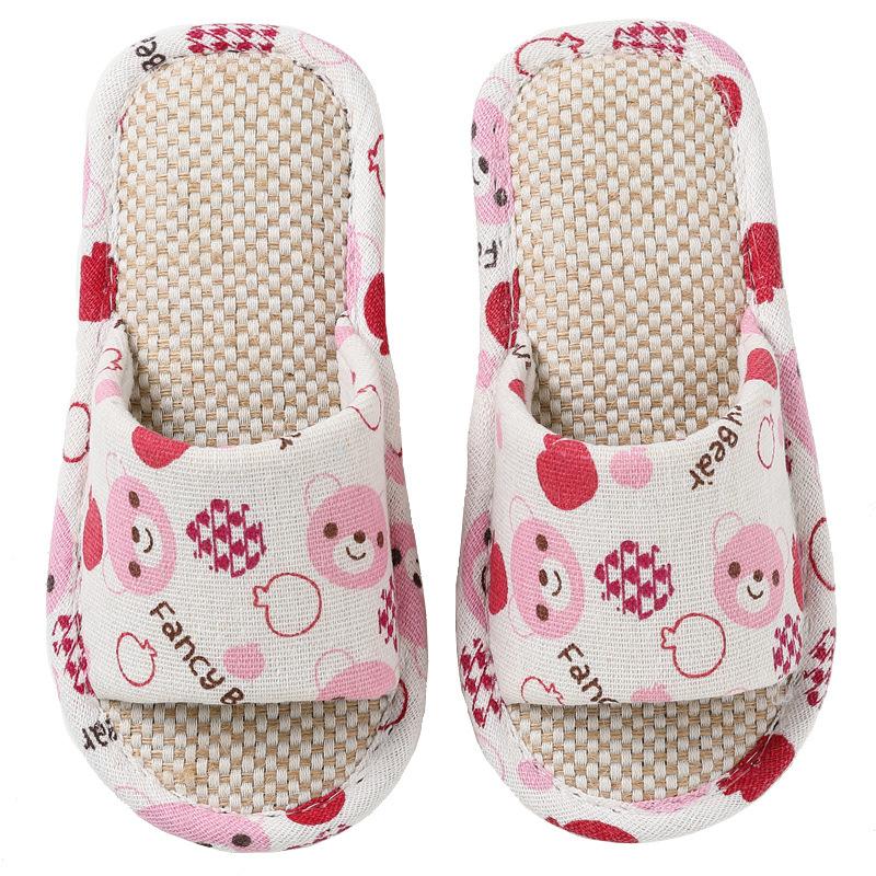 New Linen Shoes, Slippers, Children's Simple and Indoor Anti-slip