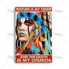 Artisian Native Girl Metal Sign Native American Tin Poster INDIAN Decorative Plate Wall Decor Garage Bar Pub Club Hotel Cafe