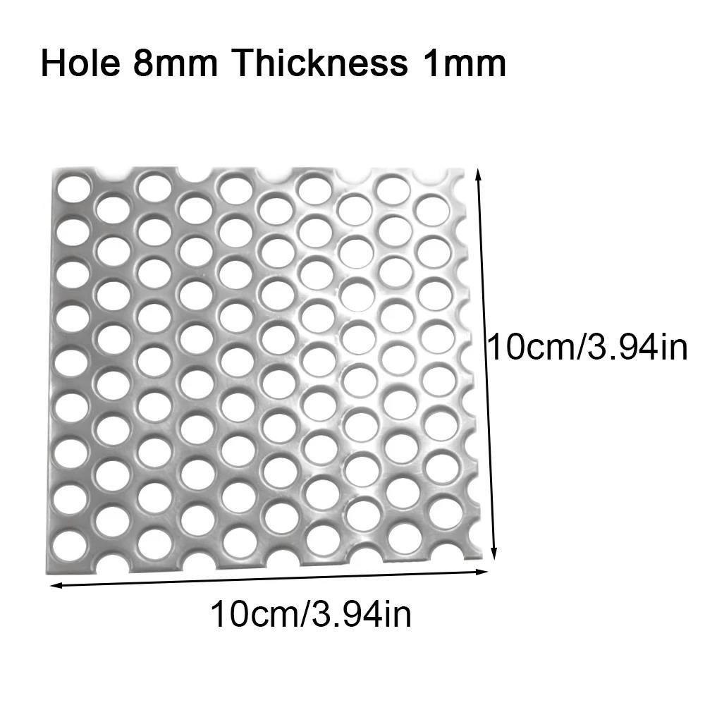 Square/round Perforated Mesh Filter Screen Thicken Bathroom Drain Cover  Kitchen Shower Drain Parts