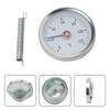 1PC 0-120℃ Pipeline Thermometer Stainless Steel Clamp-On Tube Spring Thermometer for Home Industrial Fireplace Stove.