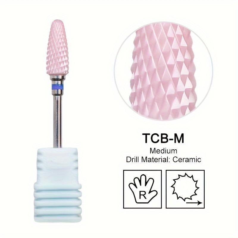 1 Stück Keramik Fräser Flamme Hartmetall Nagelbohrer Rosa Gel Entferner Elektrische Maschine Bohrer Polieren Peelen Nägel Kunstwerkzeuge