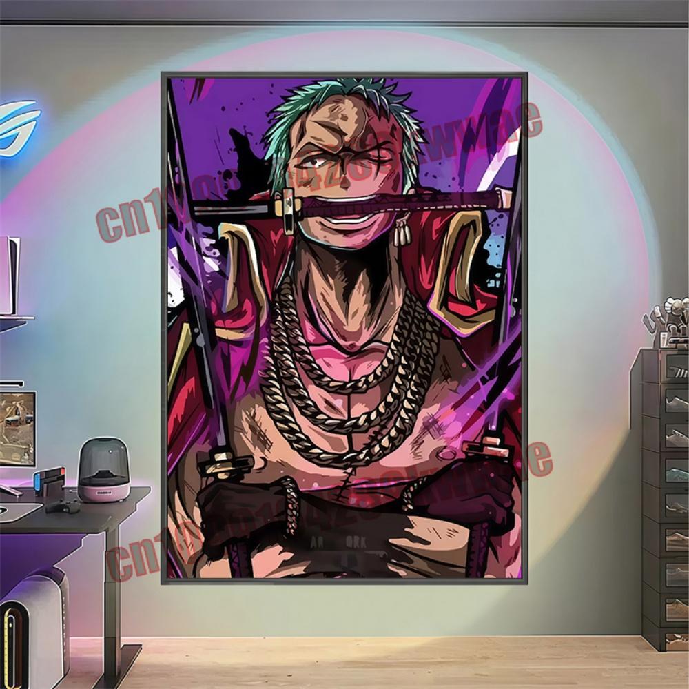 Monkey D Luffy Epic Anime Poster  Dynamic One Piece Premium Canvas Wall Decor Ideal for Bedroom  Anime Collection Fans