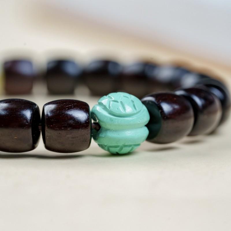 DIY Indian Rosewood Straight Cut Bracelet New Chinese Style Unisex Jewelry Daily Wear