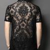 Men's Summer Ice Silk Short-Sleeve Shirt Thin Loose Fashion Casual Top