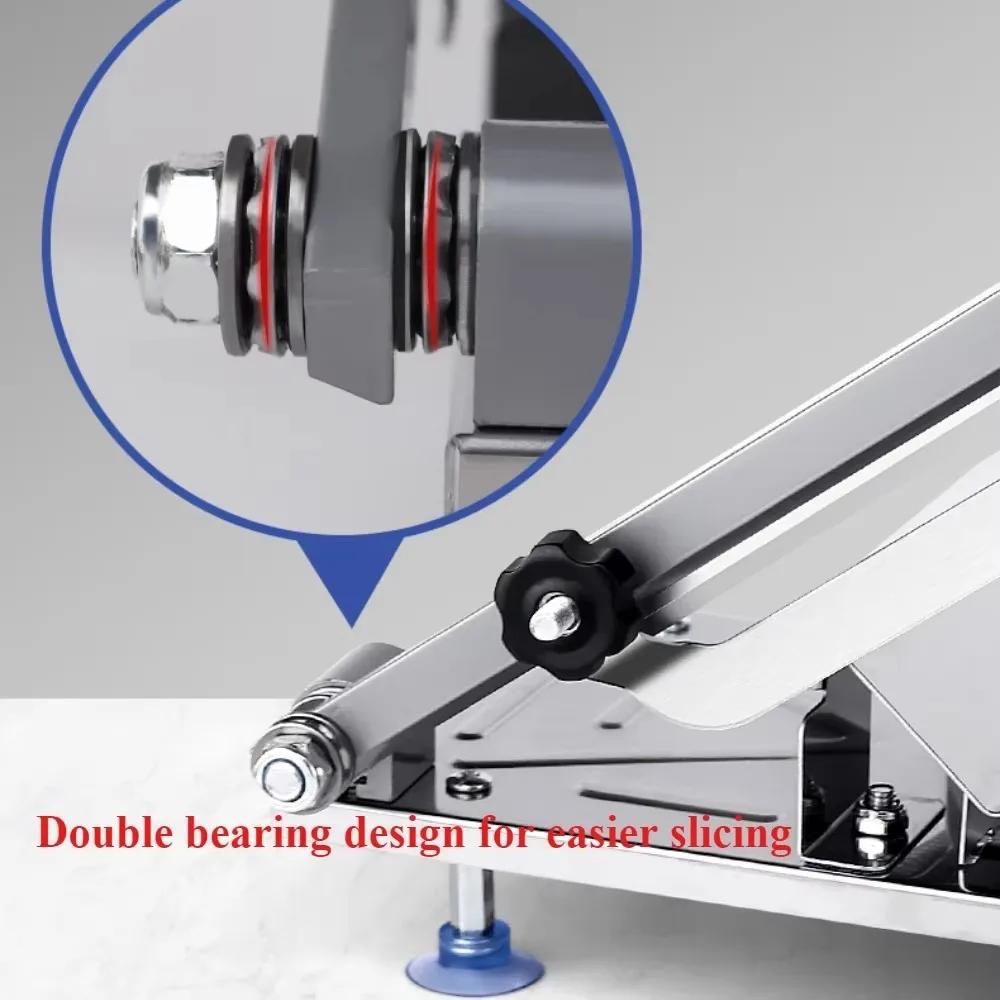 Stainless Steel Food Slicer Frozen Meats Slice Tools Beef Mutton Rolls Food Slicing Stable and Thick Sharp Meat Cutting Machine