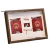 Solid Wood Wedding Photo Frame & Album Set – 3D Desktop Multi-Panel Display
