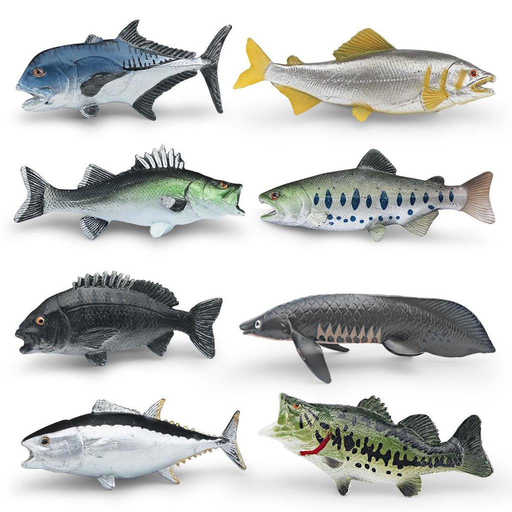 Marine Fish Ornament Model: Goldfish, Sea Bream, Horse Mackerel, Bass, Salmon