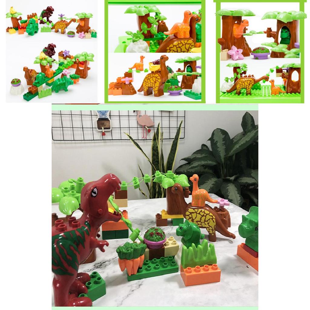 Dinosaur Assembly Puzzle With Big Plastic Blocks For Kids Development And Entertainment