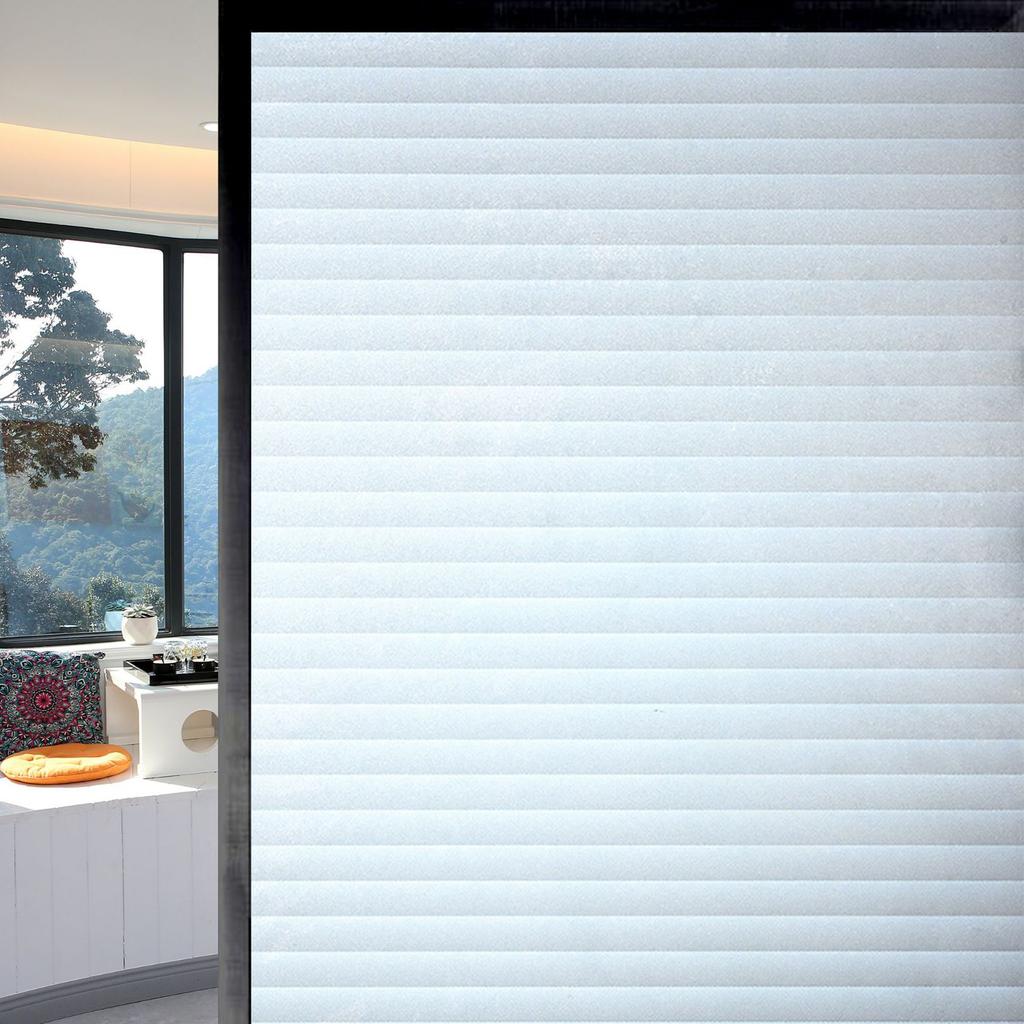 BUNPIG Matte Decorative Window Film Privacy Opaque Self Adhesive Glass Vinyl Film For Home Anti-UV Frosted Window Tint Stickers