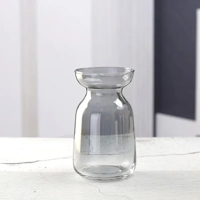 Vasă cu flori pentru decorarea mesei vază din sticlă pentru sufragerie Ornamente pentru masă decorată manual vază cu plante de masă Maison