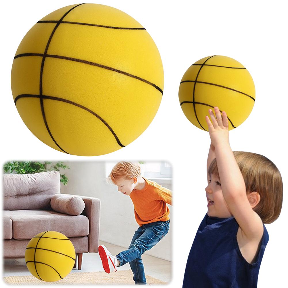 18/21/24cm Geräuscharmer Basketball Hohe Rückpralleigenschaft Leiser Basketball Größe 3/5/7 Dribbling-Basketball für verschiedene Indoor-Aktivitäten