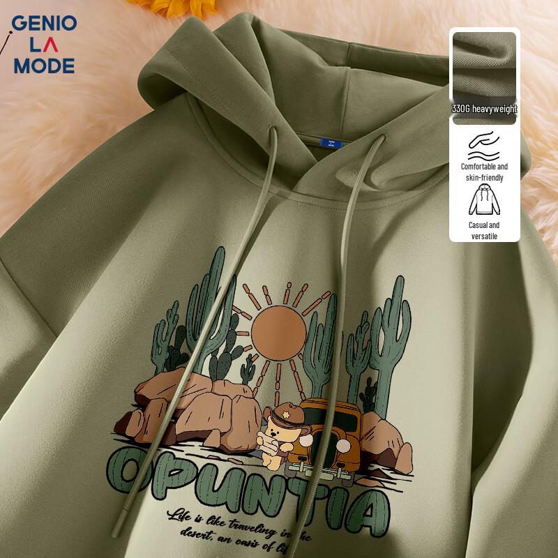 

GENIOLAMODE Men s Heavyweight Hooded Sweatshirt M