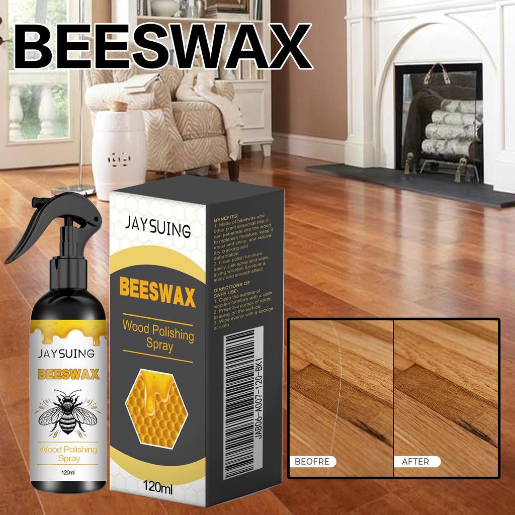 Spray lucidante per legno alla cera d'api Cera per la cura del legno Condimento lucidante per mobili in legno massiccio Lucidatore alla cera d'api Manutenzione cura mobili impermeabile Cera d'api