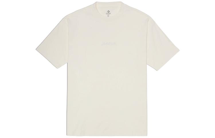 Converse Drop Shoulder Sleeve T Shirt Unisex Ecru 10022515-A01 L