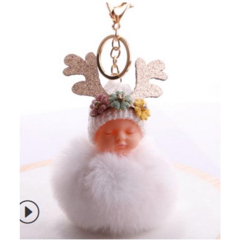 Výprodej Ručně vyráběná kožešinová bambulka na klíčenky Králičí kožešinová koule Klíčenky Držák na klíče Ozdoby na telefon Kabelka Šperky Doplňky