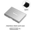 Car ID Bank Card Business Card Stainless Steel Storage Case For Mercedes Benz W124 W203 W204 SLK CLA SL SLC C CLASS B CLASS E PK3