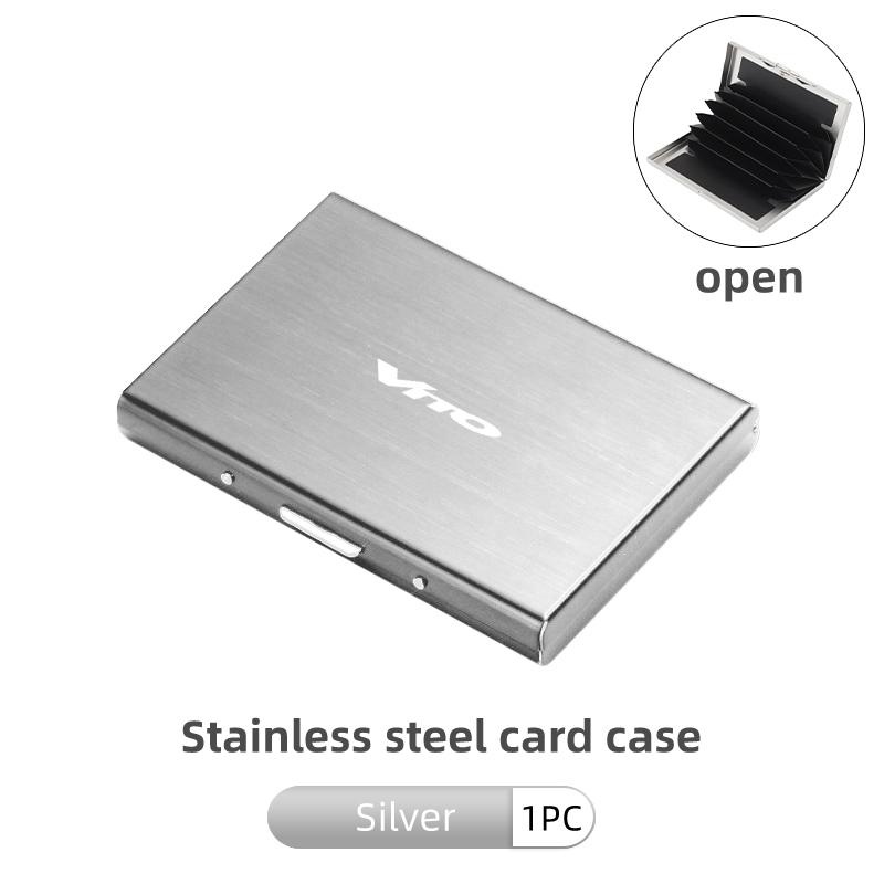 Car ID Bank Card Business Card Stainless Steel Storage Case For Mercedes Benz W124 W203 W204 SLK CLA SL SLC C CLASS B CLASS E PK3