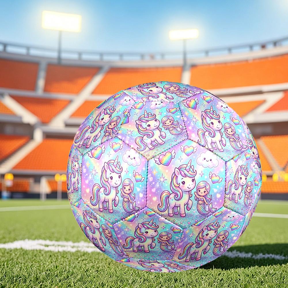 1 Stück Fußballball im Rainbow Fantasy Design, Größe 5, Leichtes PVC-Material, Outdoor-Trainingsfußball Geschenk. q62214