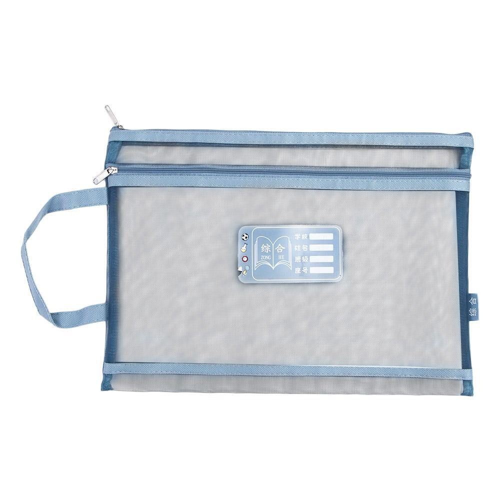 Organizer Pouch File Pocket School Office Supplies Storage Handbag Document Bag A4 File Folder Bag Zipper File Pocket