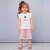 Little Maven 2026 Summer Cotton Sets Baby Girls Children's Clothing Kids Clothes Cartoon Ballet Dancer T Shirts Tops+Pants