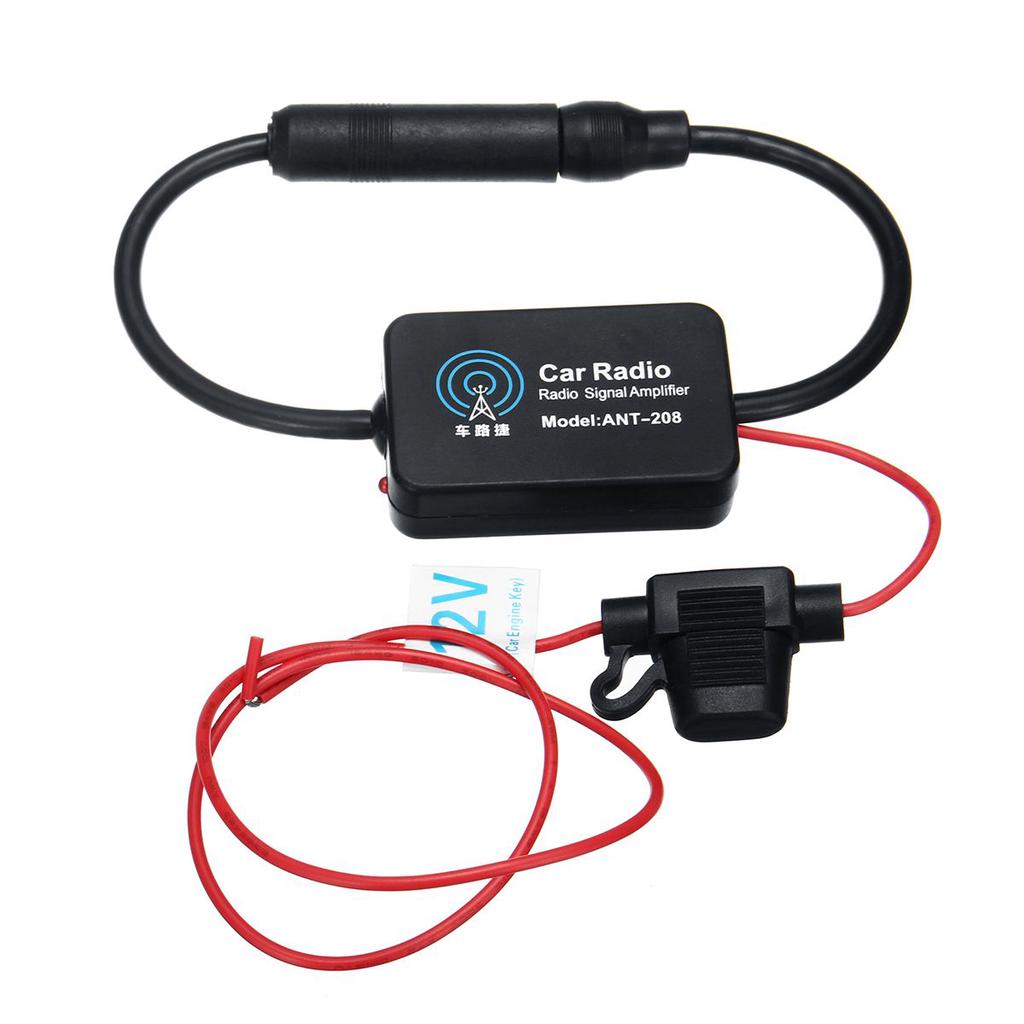 Buy Universal 12V ANT208 Auto Car Radio FM Aerial Antenna Signal Amplifier Booster with Clip