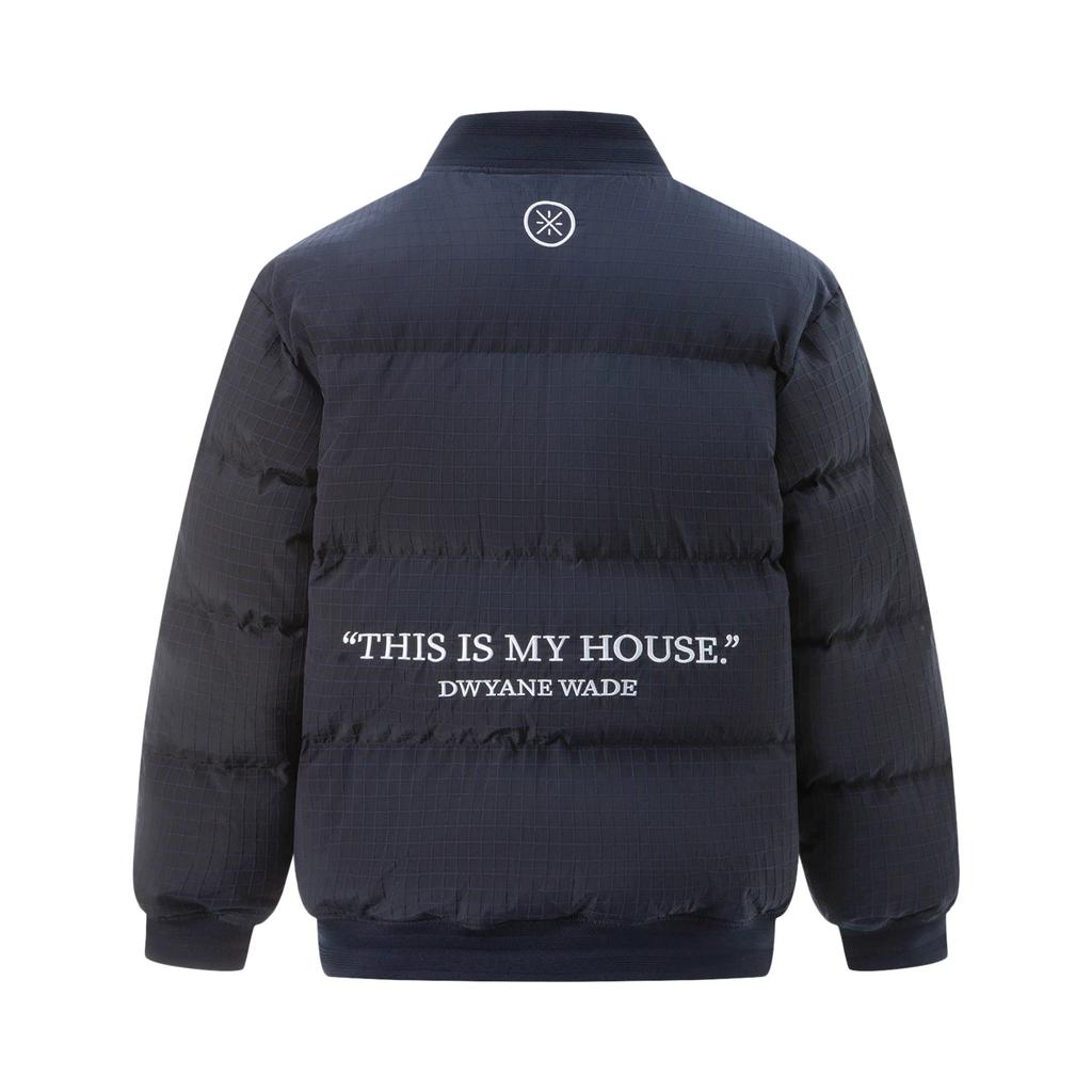 Li Ning Wade Series Sport Minimalist Stand Collar Zipper Letter Comfortable Versatile Down Jacket Men Jacket AYMU667-1